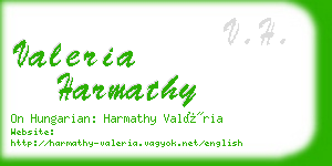 valeria harmathy business card